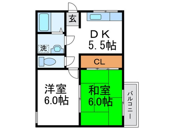 コンフォ－ル服部の物件間取画像